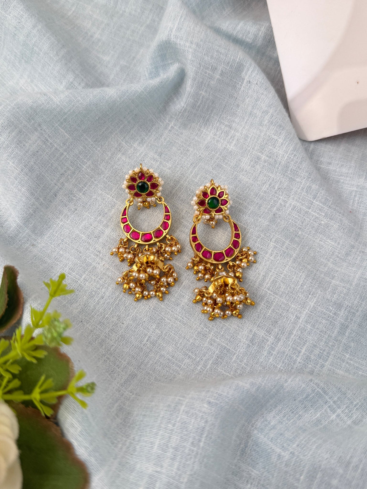 Jadau Kundan Royal Earrings | E0490 - Mahilas