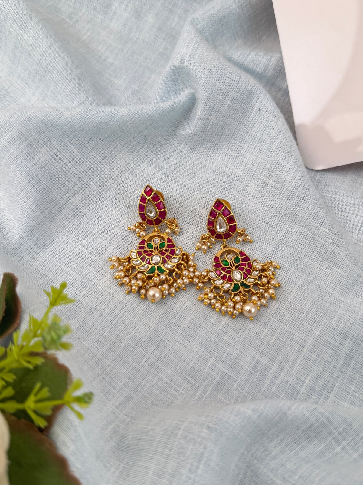 Jadau Kundan Royal Earrings | E0492 - Mahilas