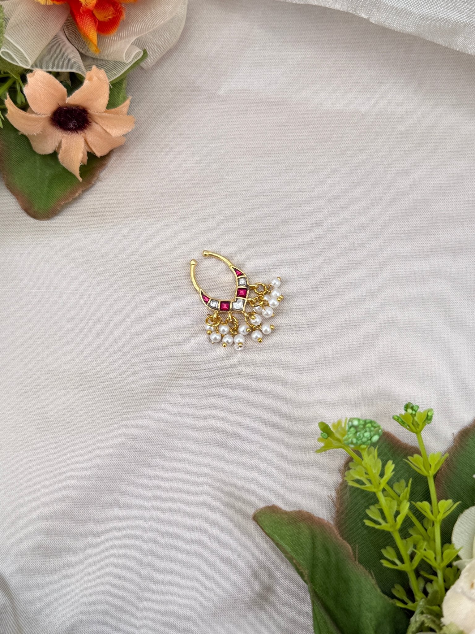 Jadau Kundan Septum Nose Rings 55 - Mahilas