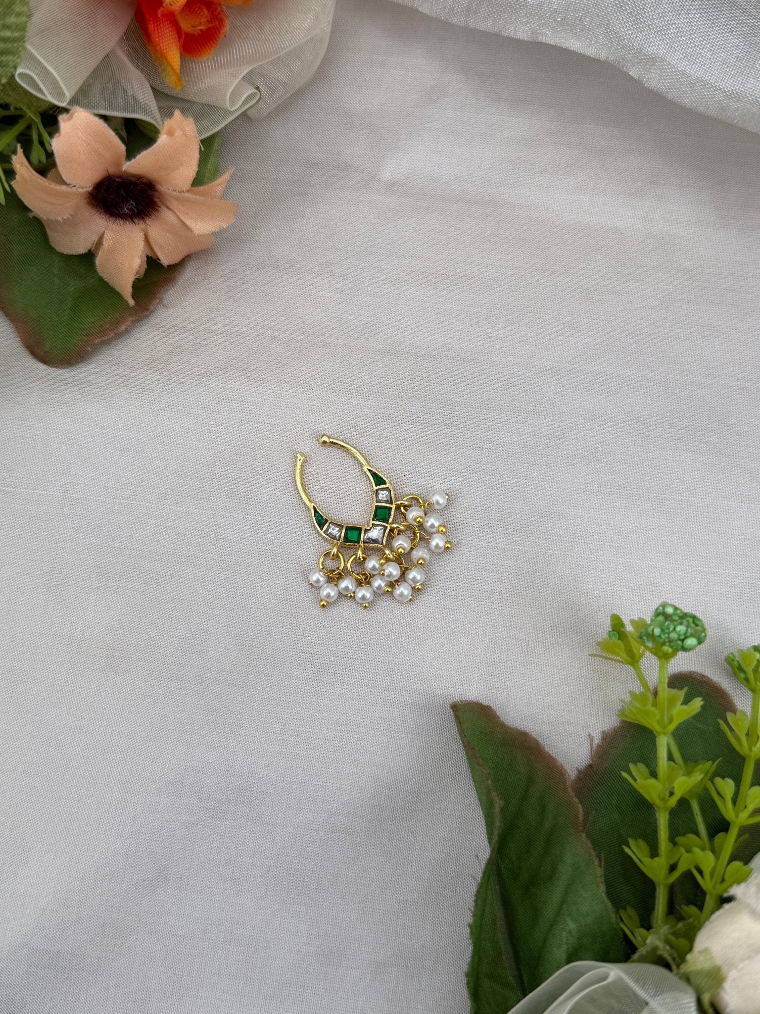 Jadau Kundan Septum Nose Rings 57 - Mahilas