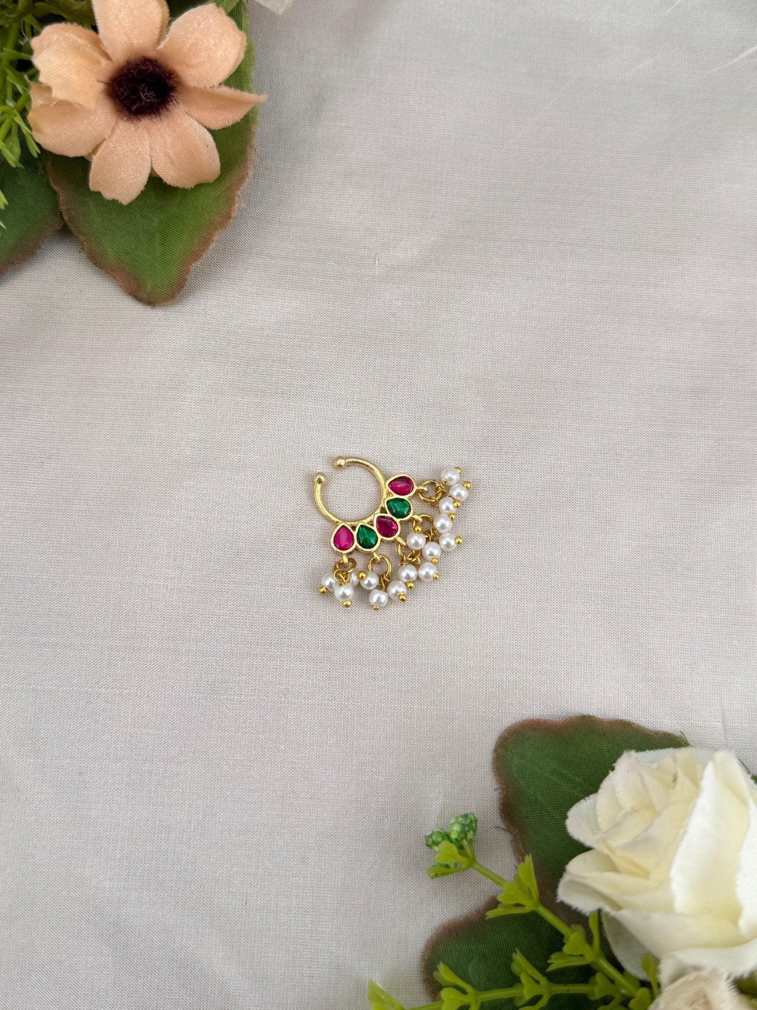 Jadau Kundan Septum Nose Rings 63 - Mahilas