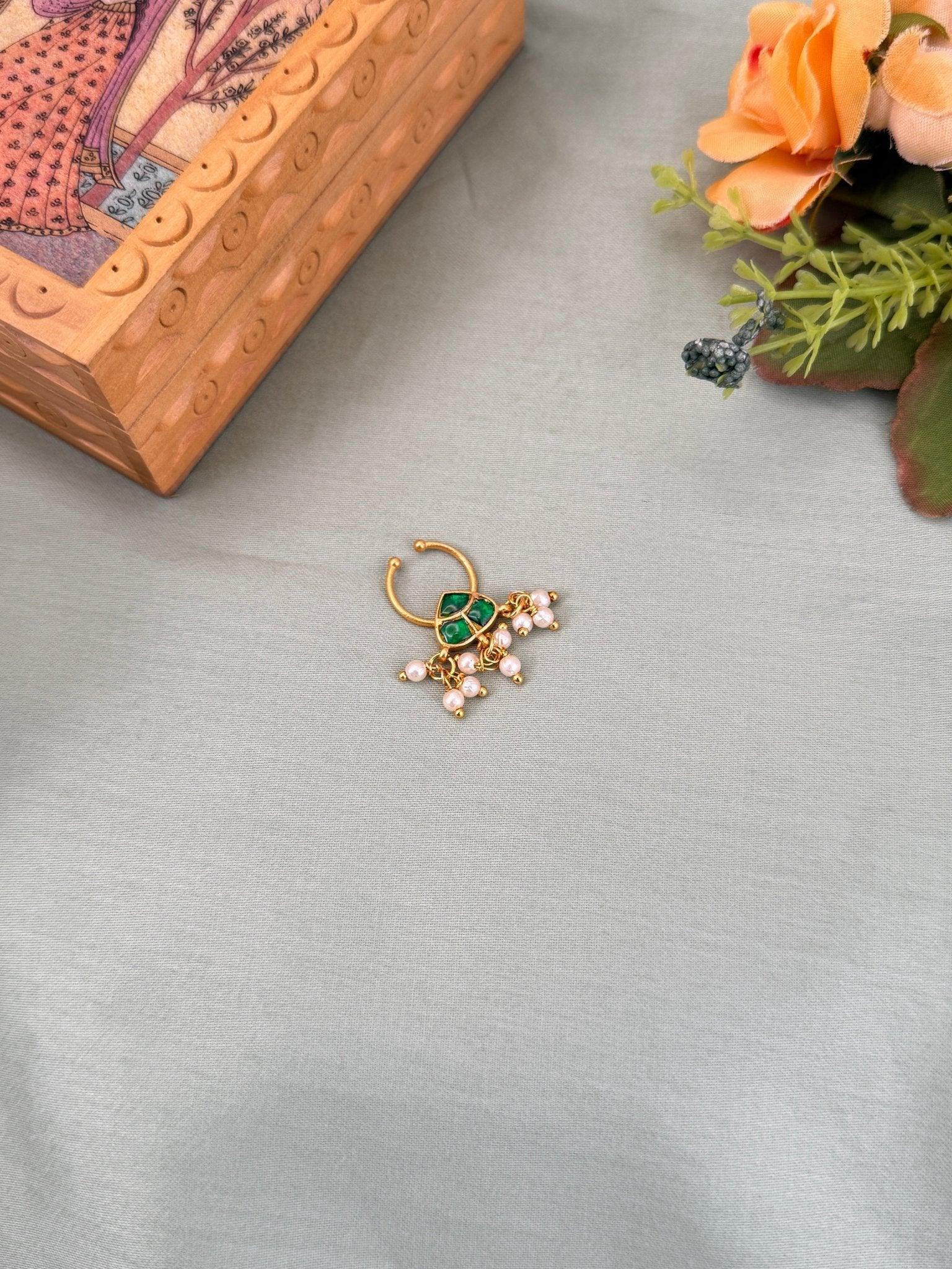 Jadau Kundan Septum Nose RIngs 76 - Mahilas