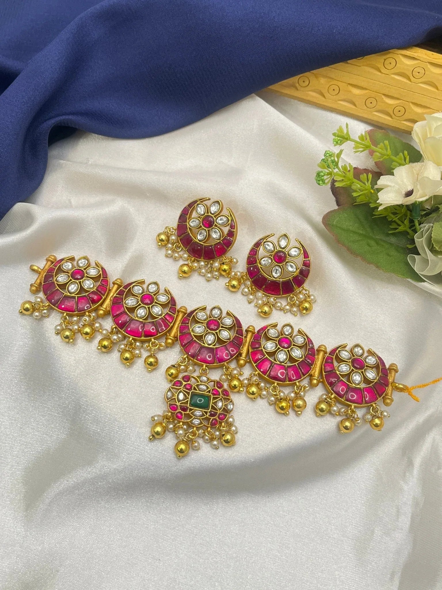 Jadau Necklace Set 047 - Mahilas