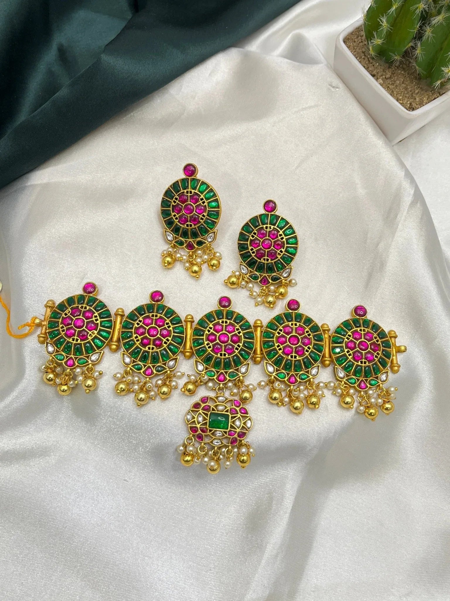 Jadau Necklace Set 083 - Mahilas