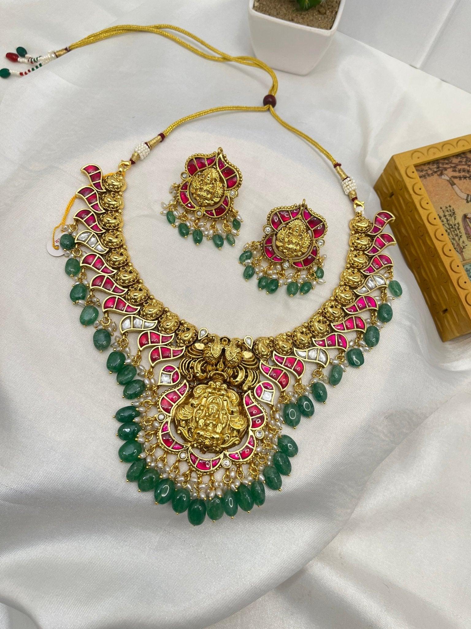 Jadau Necklace Set 097 - Mahilas