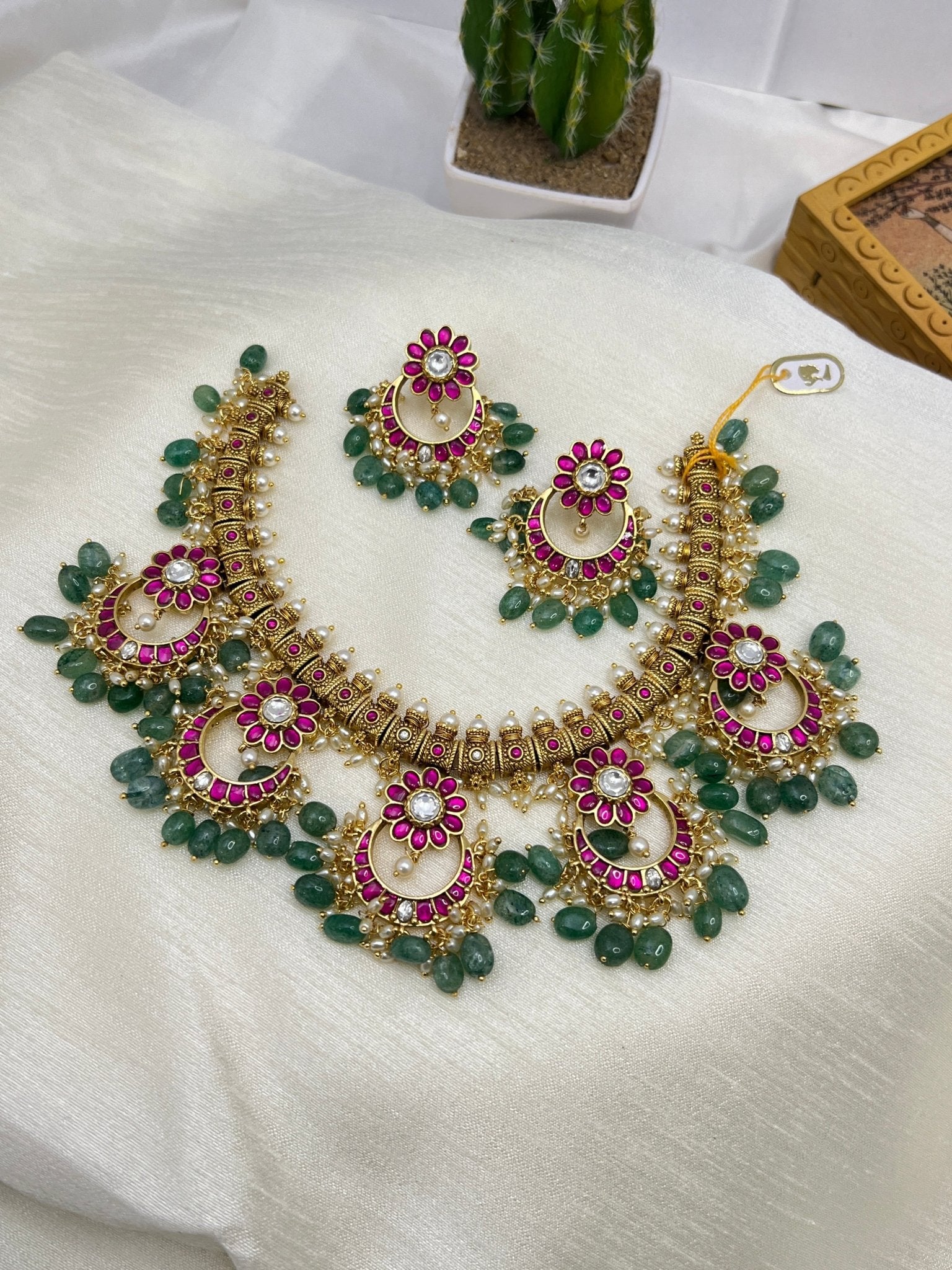 Jadau Necklace Set 103 - Mahilas
