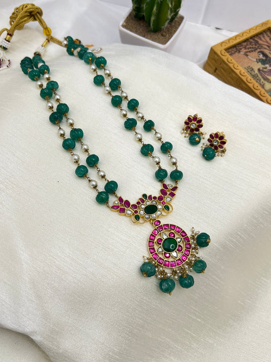 Jadau Necklace Set 105 - Mahilas