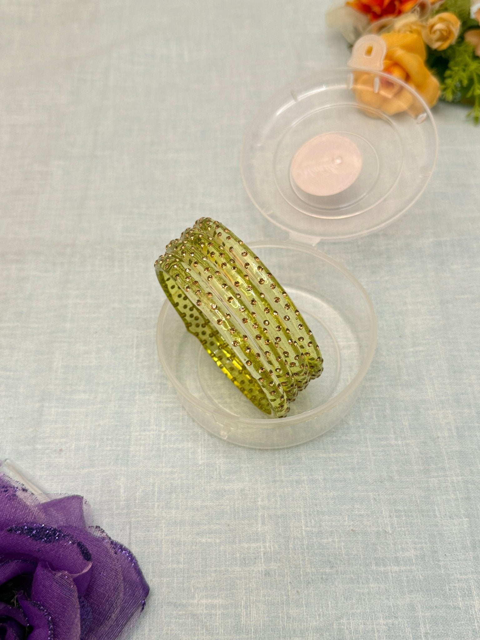 Kada Glass Bangles for Gifting Your Loved Ones - Pack Water Drop - Mahilas