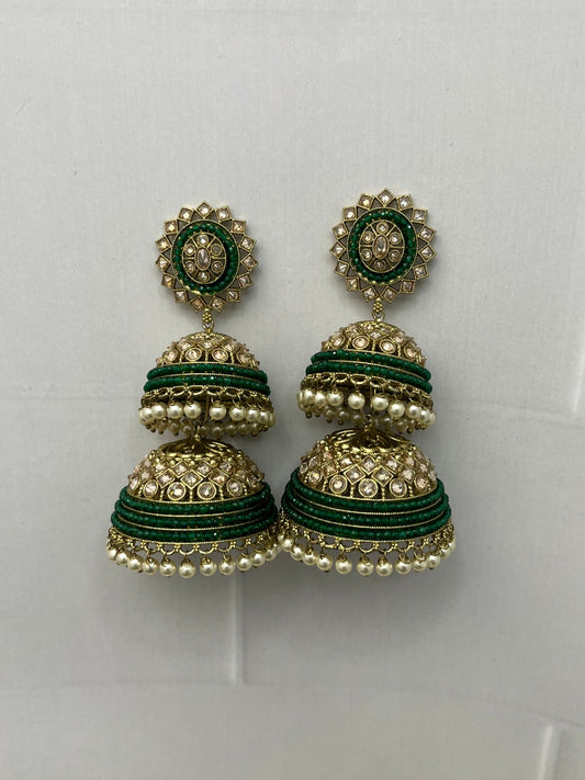 Kundan and Polka Jhumka 0064 - Mahilas