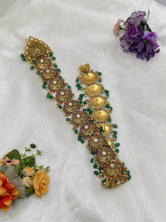 Kundan Antique Long Jadebille 0706 - Mahilas