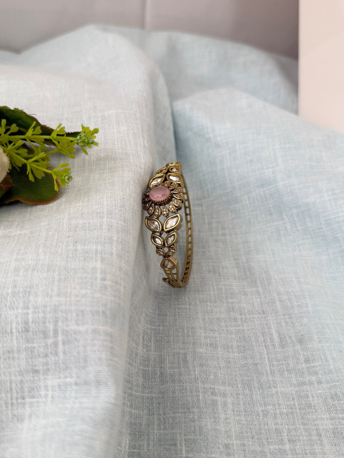 Kundan Bracelet| Open Kada| L0057 - Mahilas