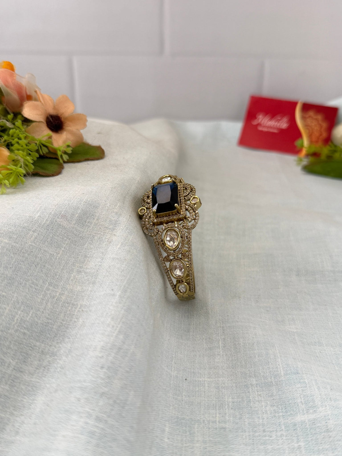 Kundan Bracelet | Open Kada | L0066 - Mahilas