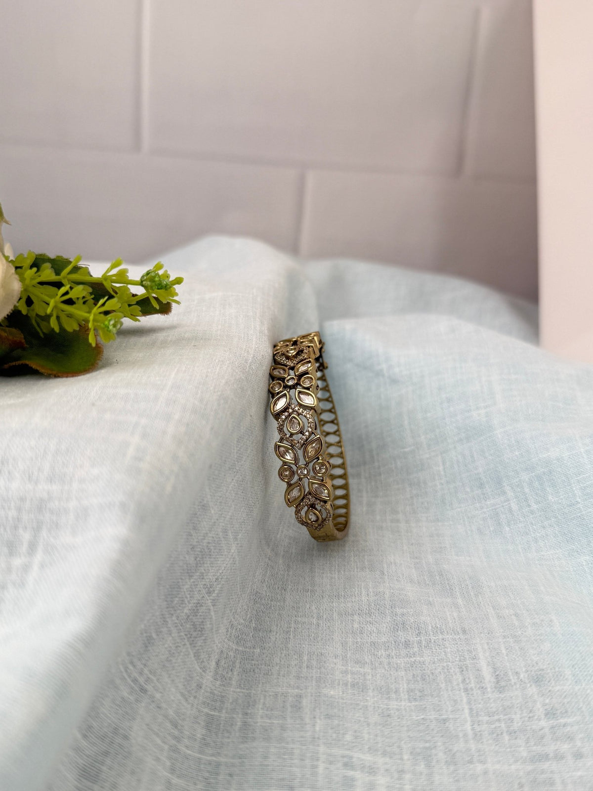 Kundan Bracelet| Open Kada| L0085 - Mahilas