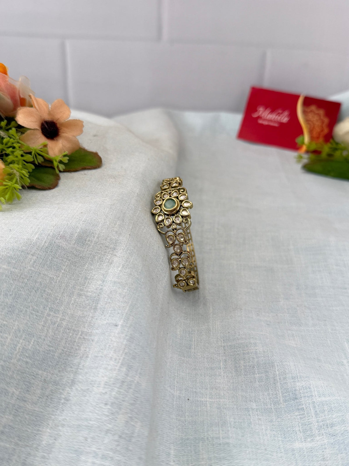 Kundan Bracelet | Open Kada | L0089 - Mahilas