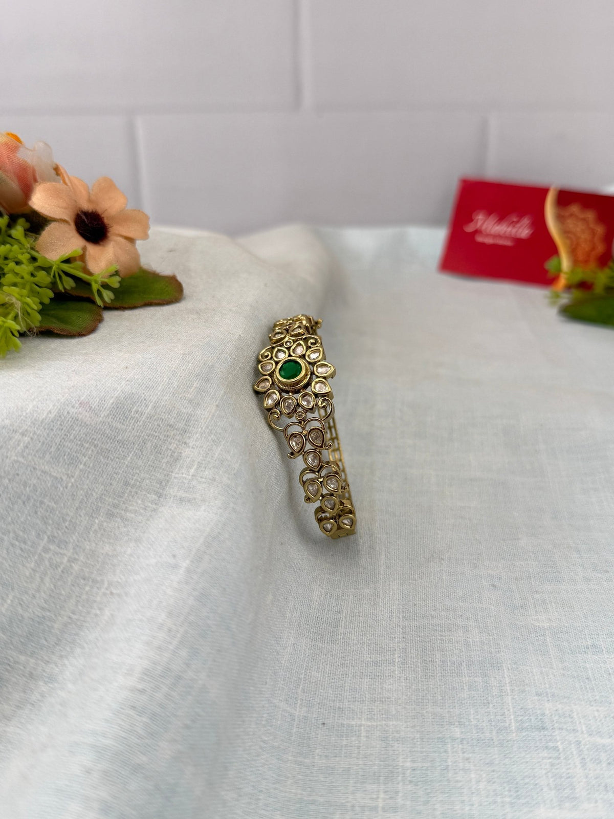 Kundan Bracelet | Open Kada | L0092 - Mahilas