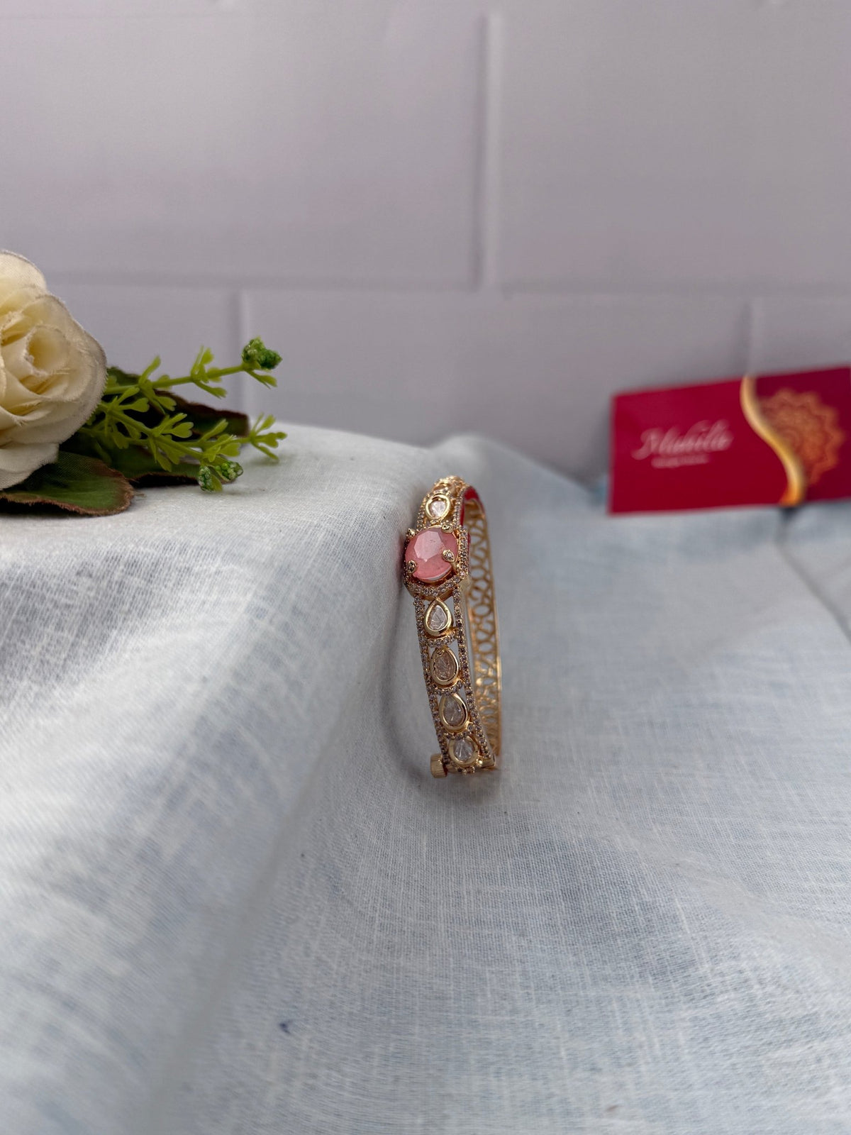 Kundan Bracelet | Open Kada | L0097 - Mahilas