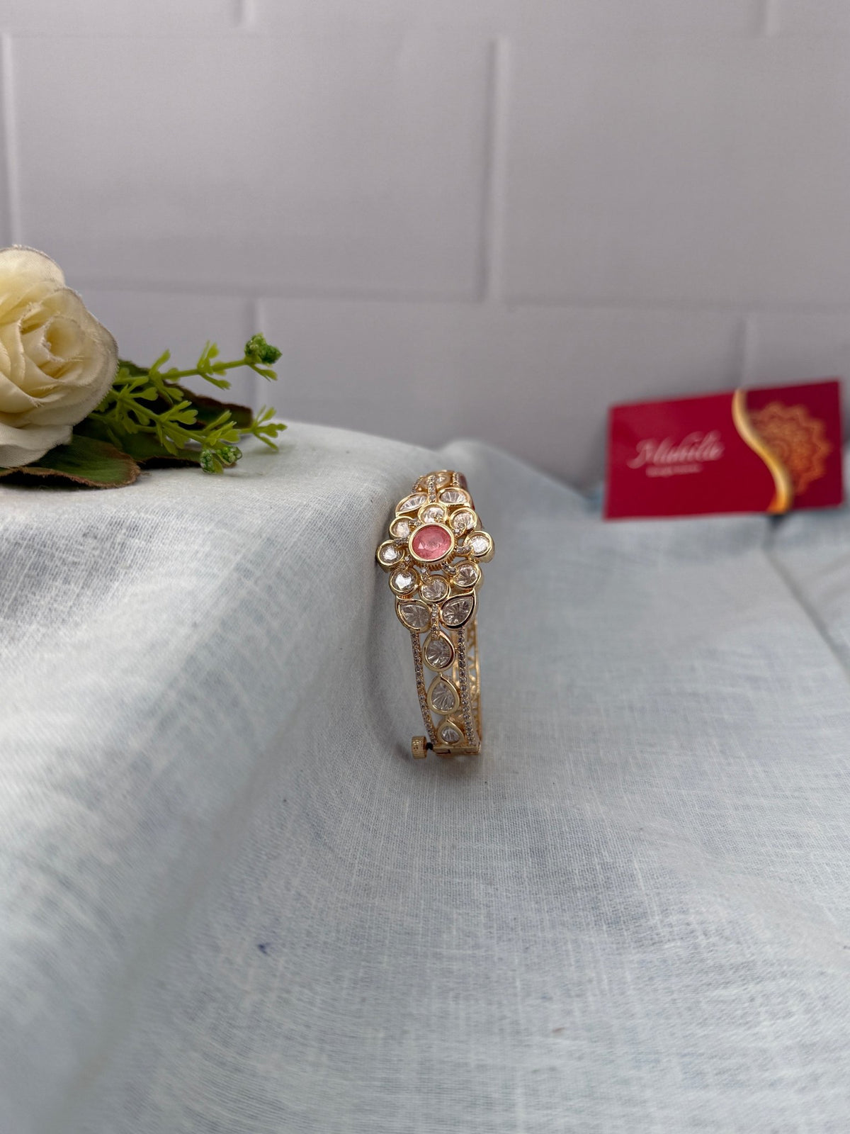 Kundan Bracelet | Open Kada | L0115 - Mahilas