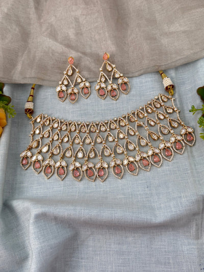 Kundan Choker Open Style Luxury Short Set | N0502 A - Mahilas