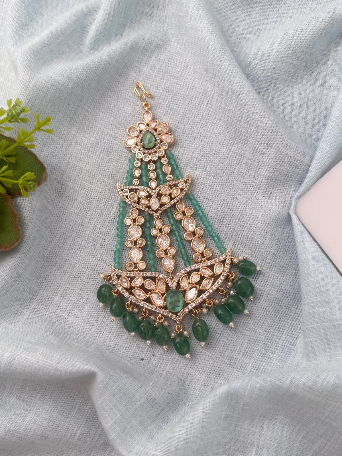 Kundan Designer Maang Tikka Paasa | M0118 - Mahilas