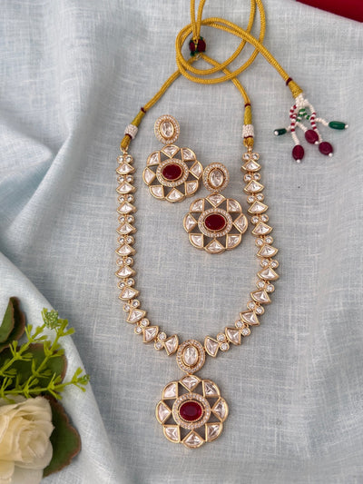 Kundan Designer Necklace Premium Short Set | N0932 - Mahilas