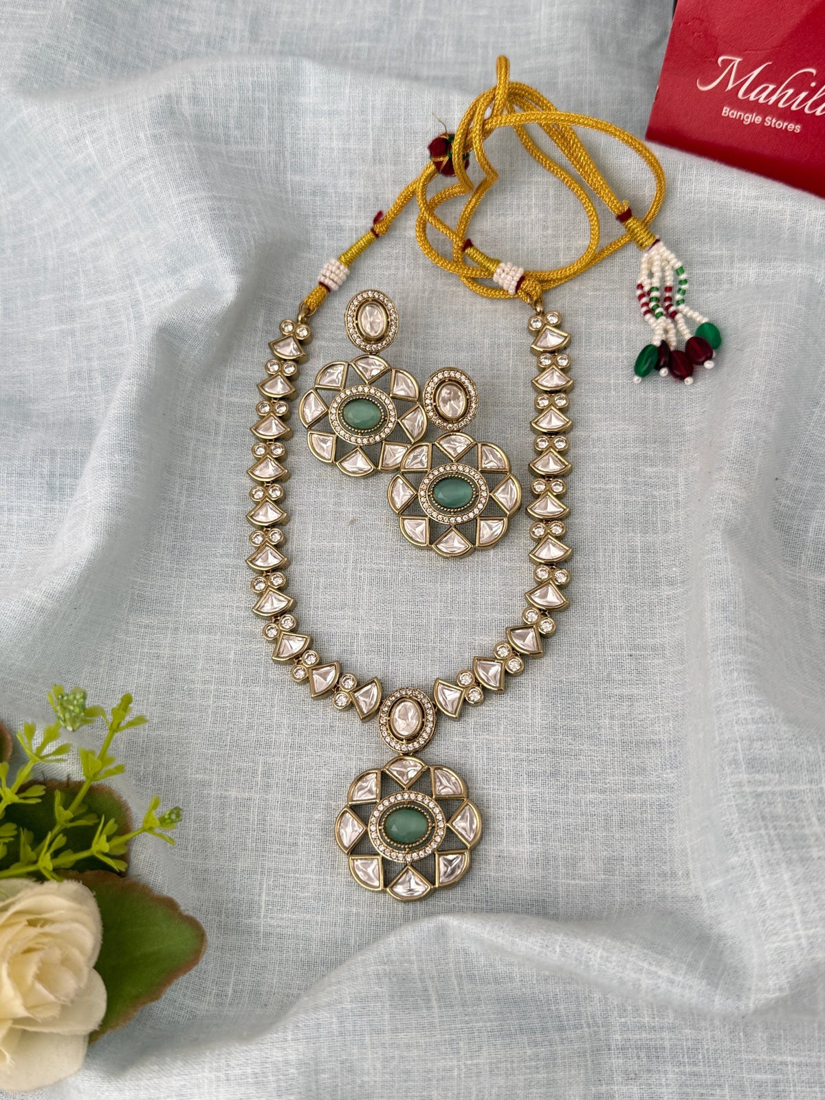 Kundan Designer Necklace Premium Short Set | N0938 - Mahilas