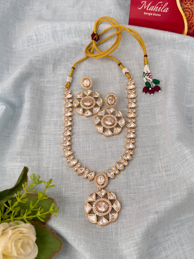 Kundan Designer Necklace Premium Short Set | N0959 - Mahilas