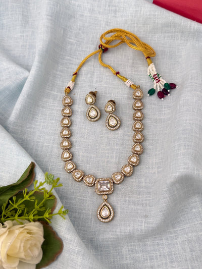 Kundan Designer Necklace Premium Short Set | N0963 - Mahilas
