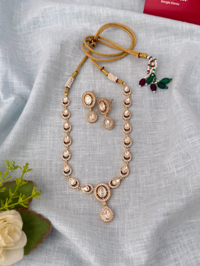 Kundan Designer Necklace Premium Short Set | N1047 - Mahilas