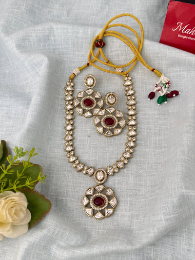 Kundan Designer Necklace Premium Short Set | N1051 - Mahilas