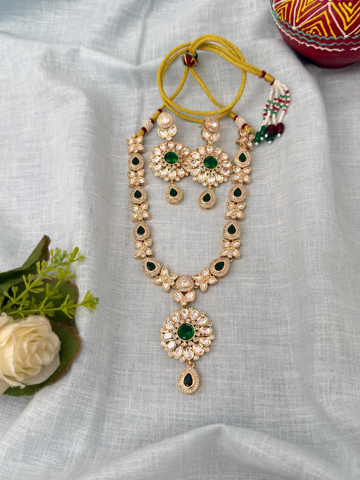 Kundan Designer Necklace Premium Short Set | N1270 - Mahilas