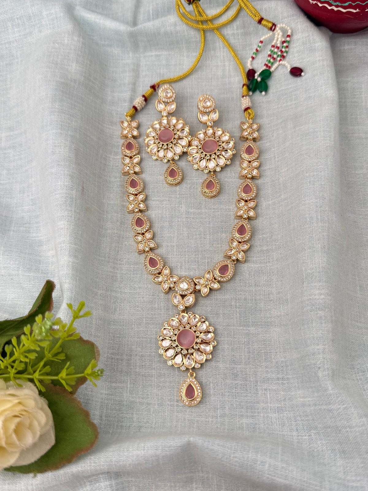 Kundan Designer Necklace Premium Short Set | N1271 - Mahilas