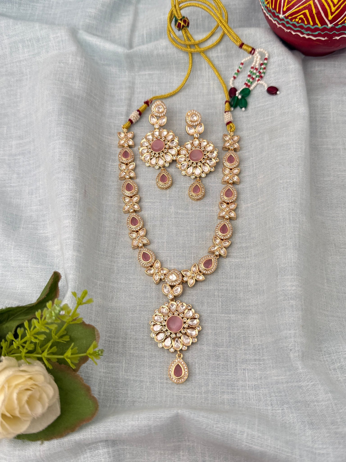 Kundan Designer Necklace Premium Short Set | N1271 - Mahilas
