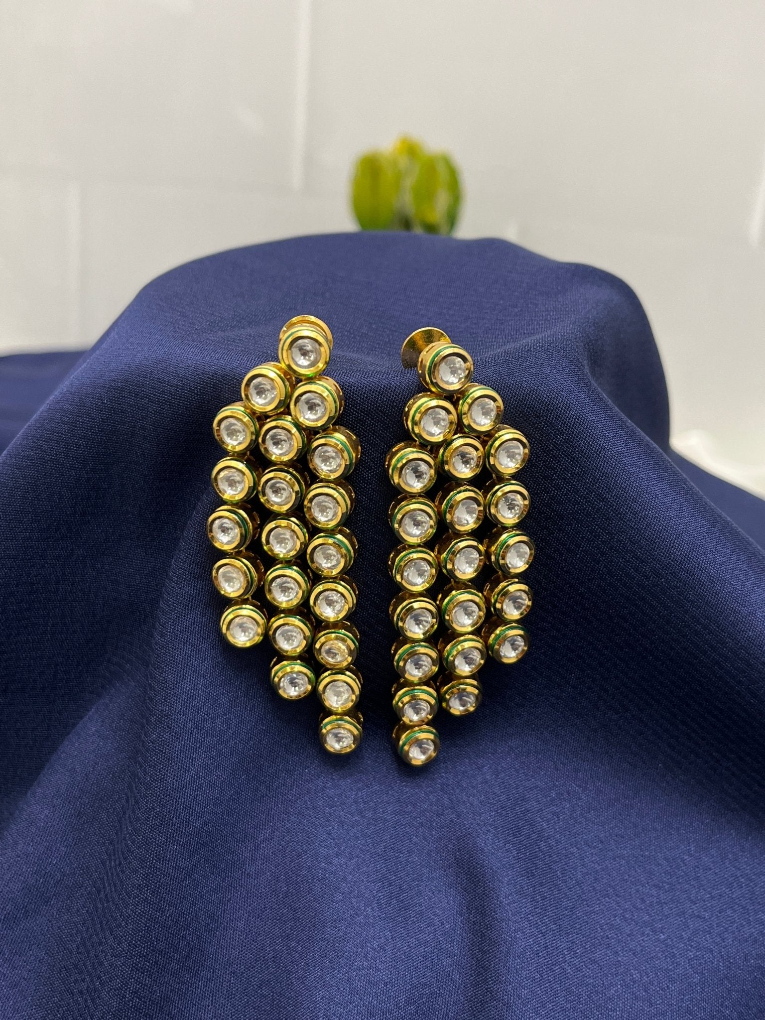 Kundan Earings 0059 - Mahilas