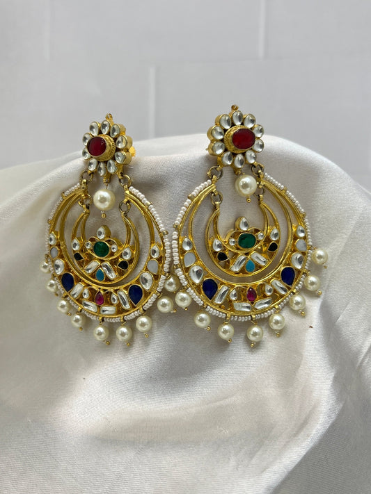 Kundan Earrings 0070 - Mahilas