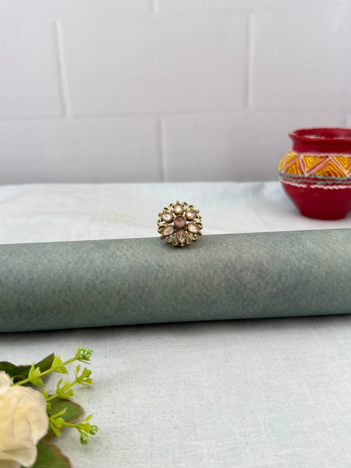 Kundan Finger Ring | F0003 - Mahilas