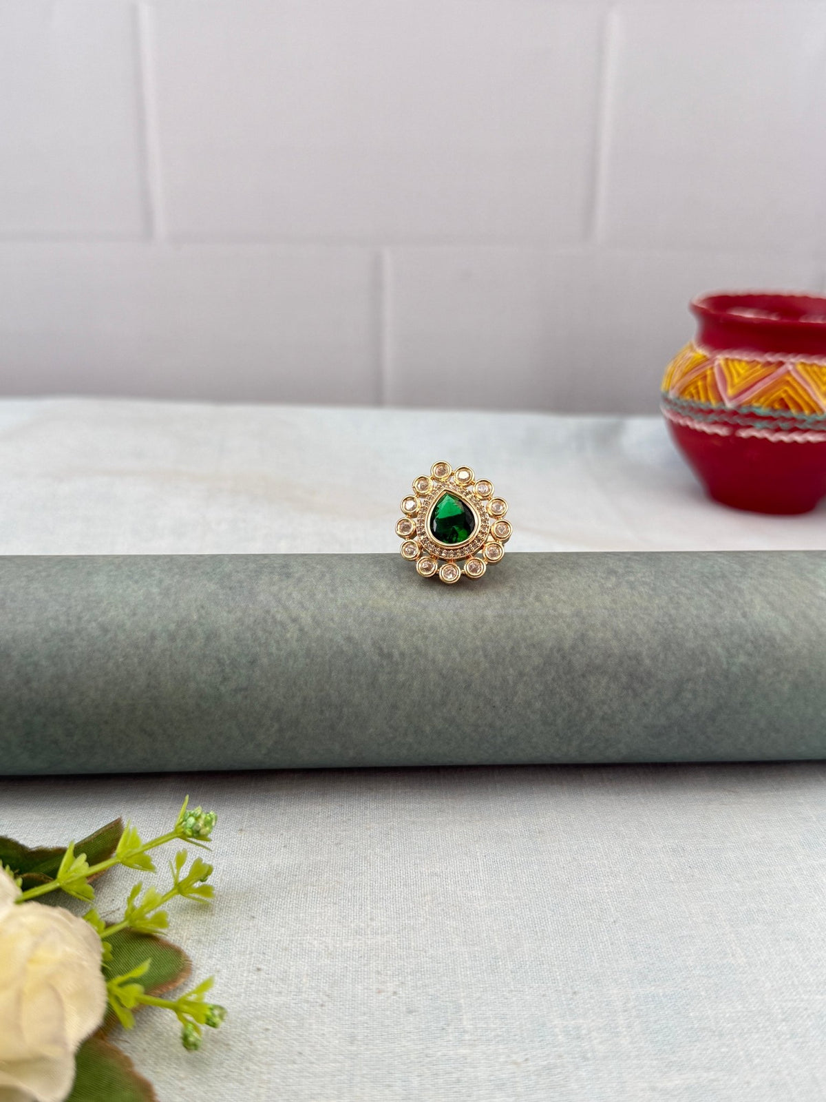 Kundan Finger Ring | F0016 - Mahilas