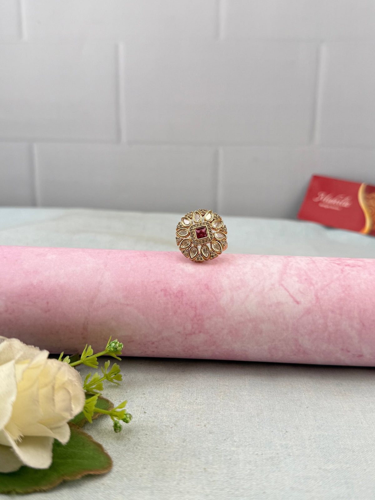Kundan Finger Ring | F0023 - Mahilas
