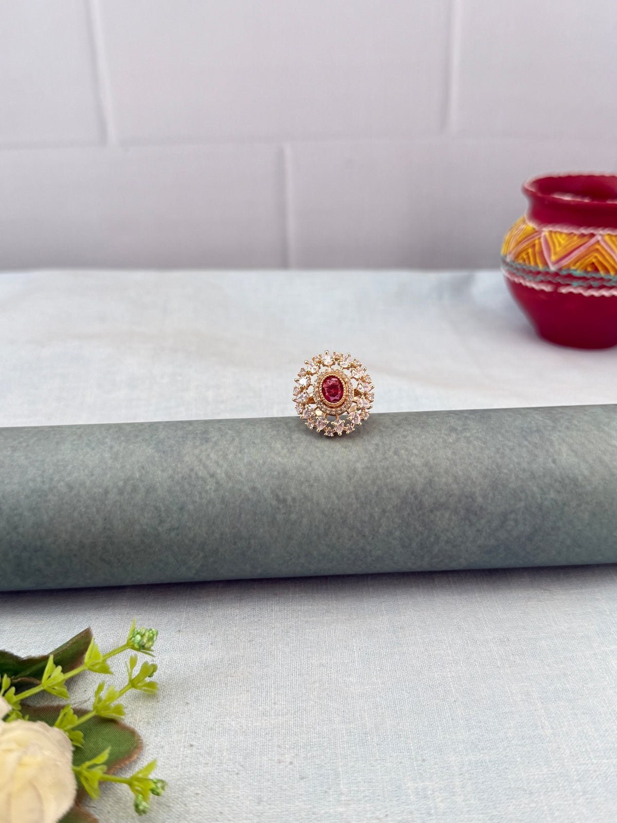 Kundan Finger Ring | F0024 - Mahilas
