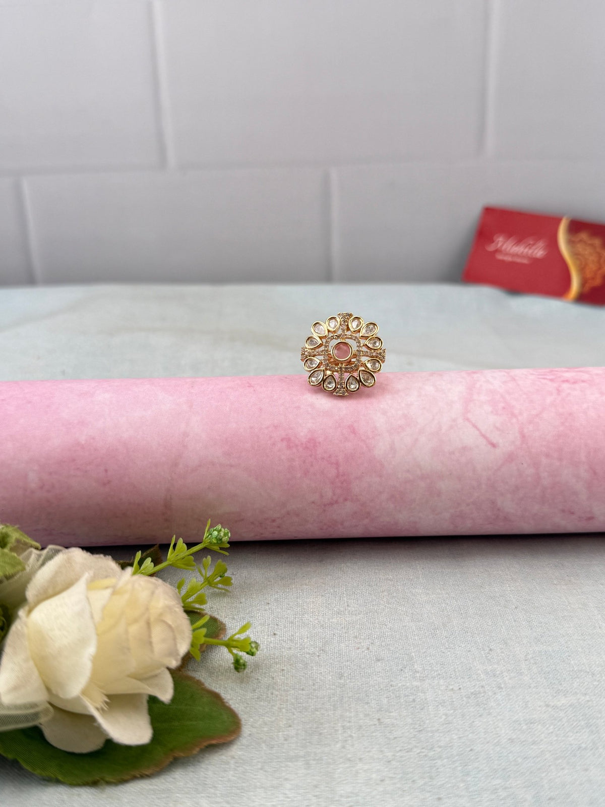 Kundan Finger Ring | F0025 - Mahilas