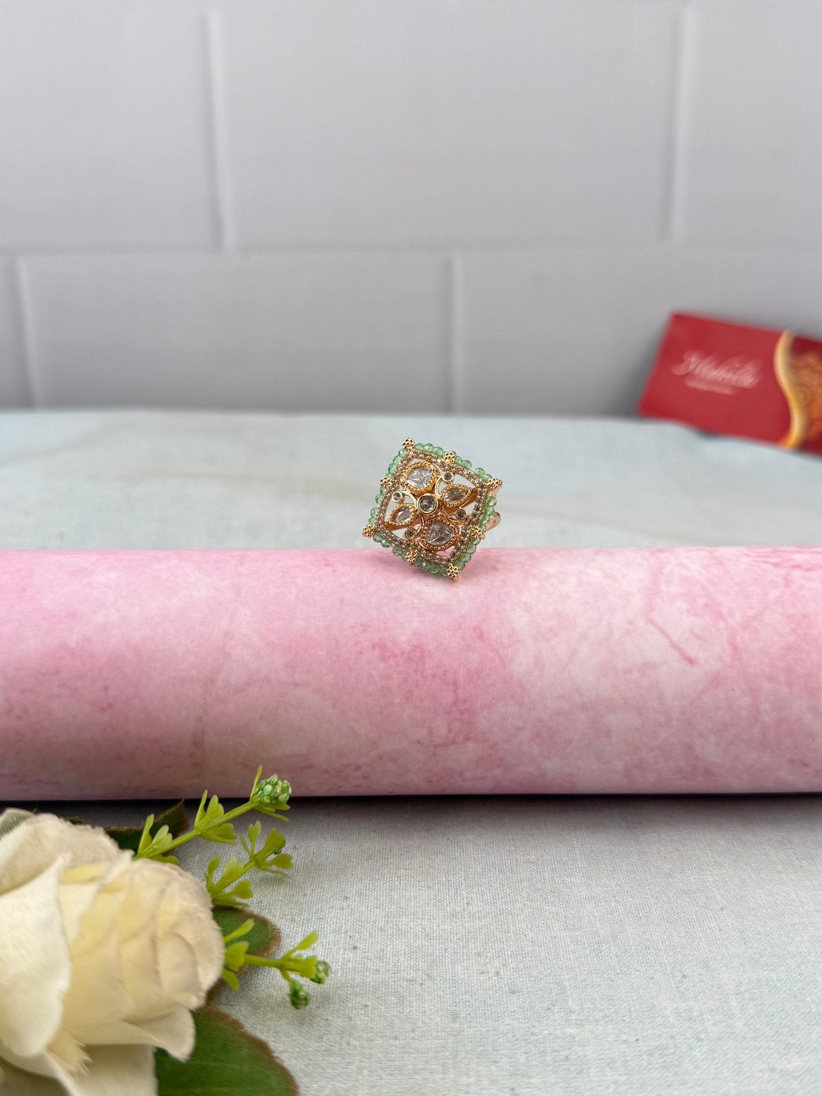 Kundan Finger Ring | F0030 - Mahilas