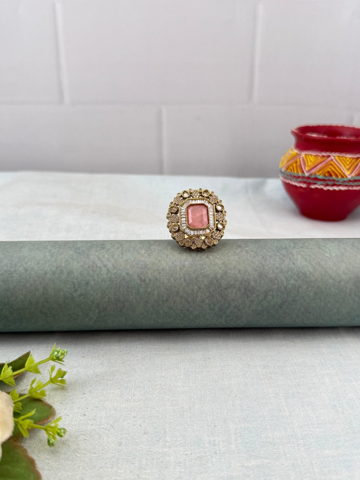 Kundan Finger Ring | F0041 - Mahilas