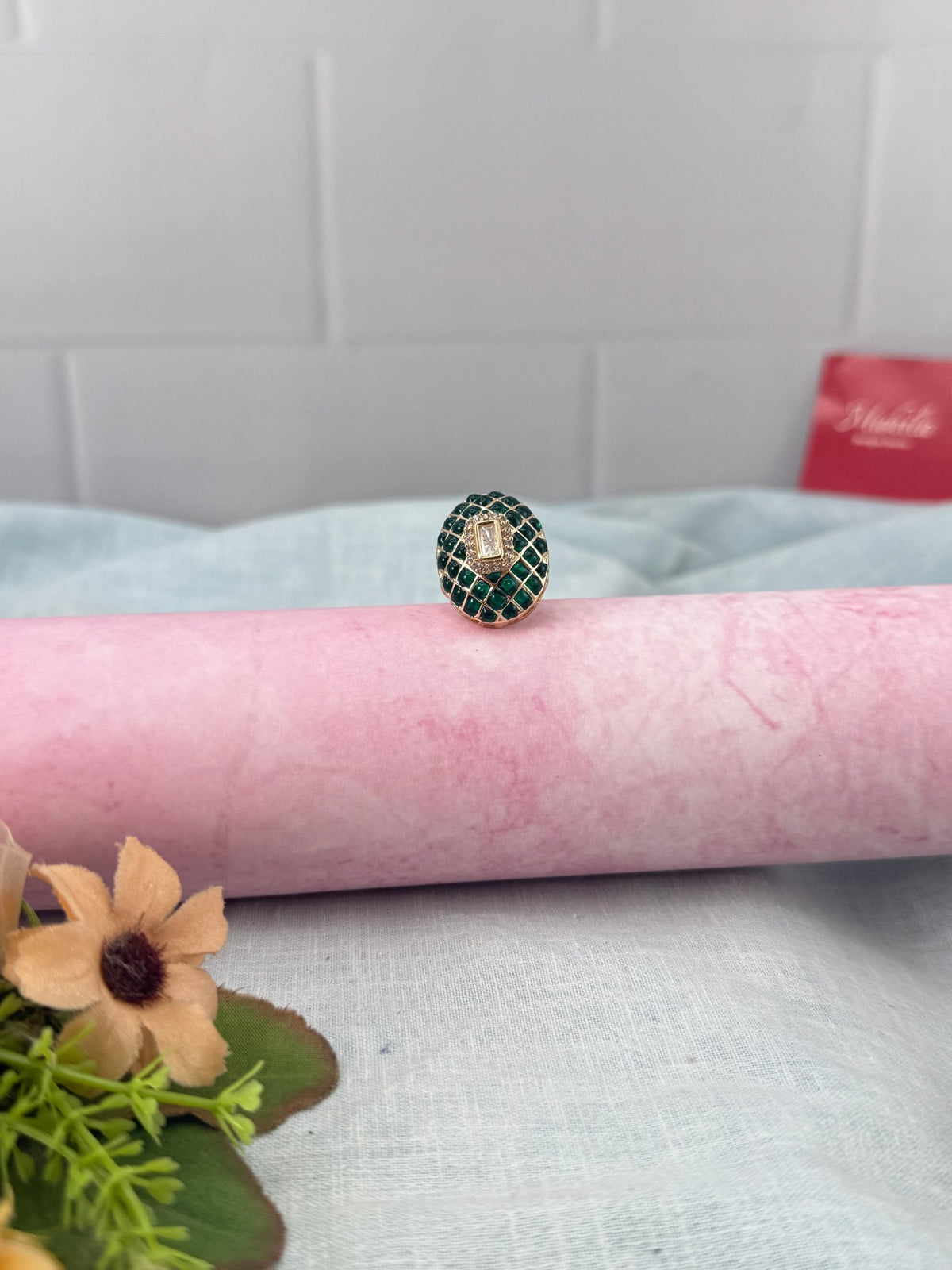 Kundan Finger Ring Premium | F0075 - Mahilas