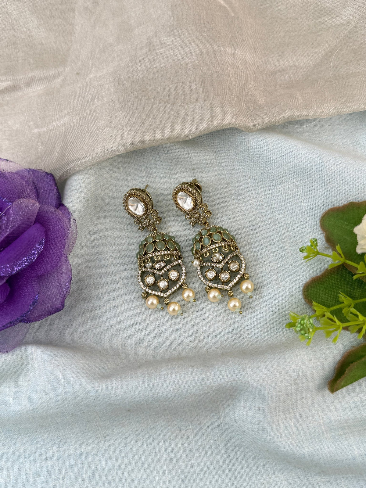 Kundan Hanging Earring | E0008 - Mahilas