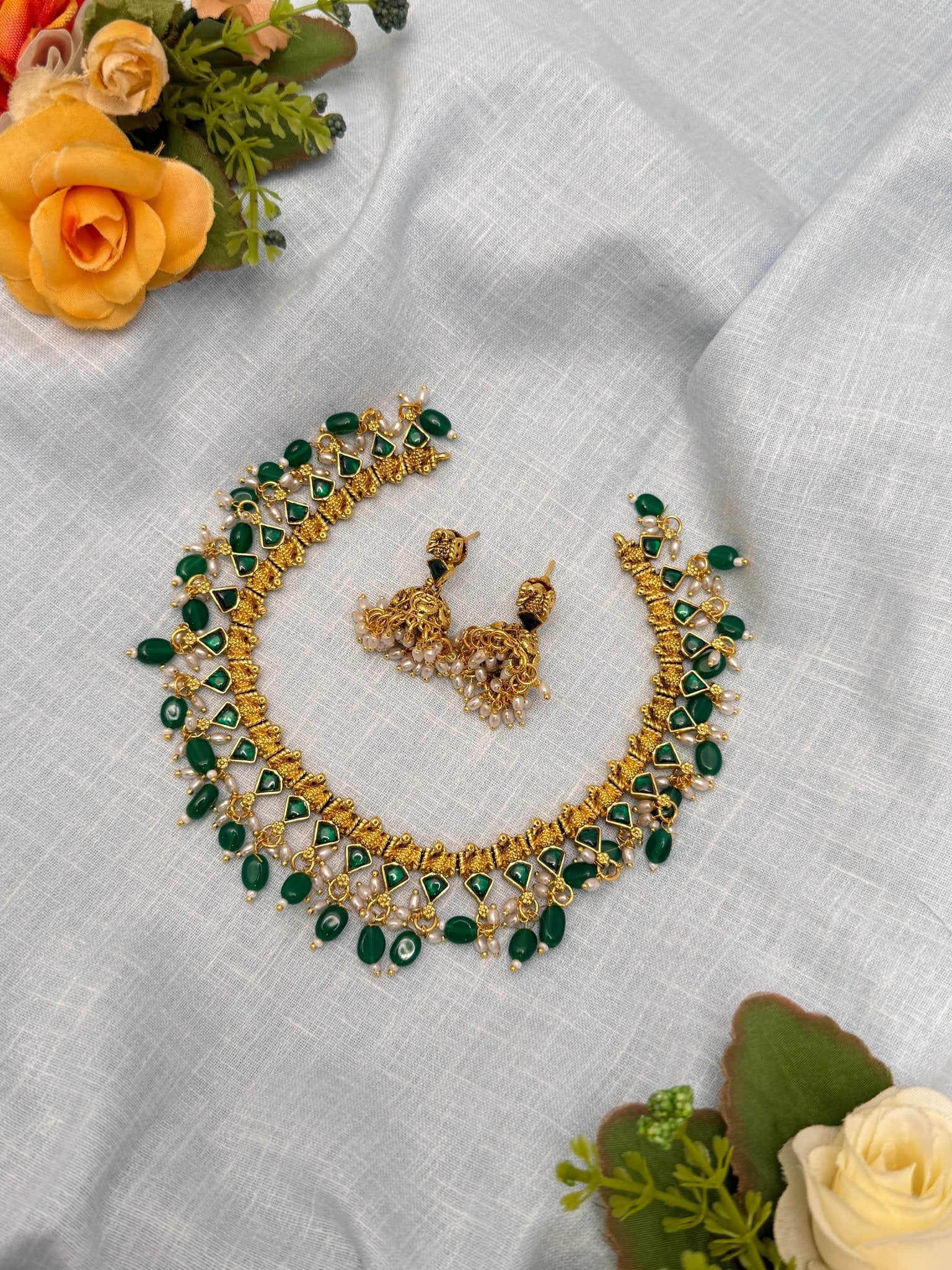 Kundan Jadau Necklace 1085 - Mahilas