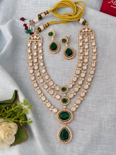 Kundan Layered Necklace Luxurious Long Set | N0969 - Mahilas