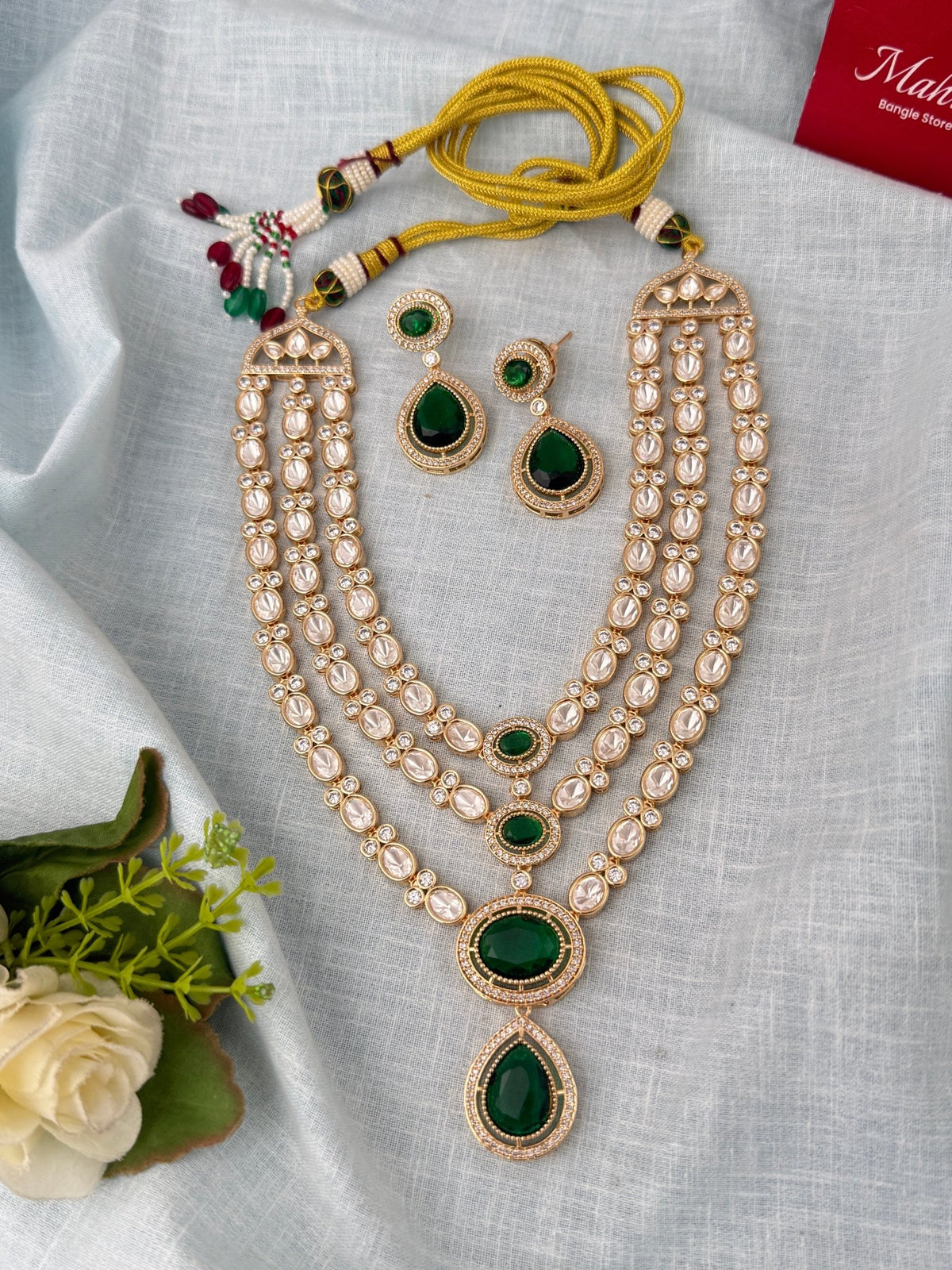 Kundan Layered Necklace Luxurious Long Set | N0969 - Mahilas