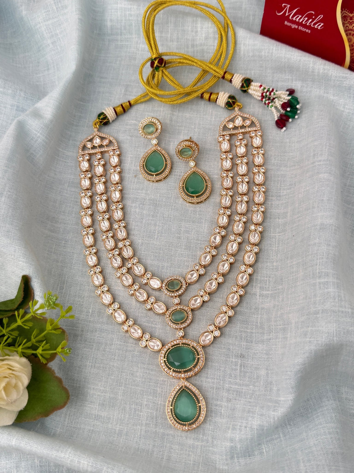 Kundan Layered Necklace Luxurious Long Set | N0971 - Mahilas