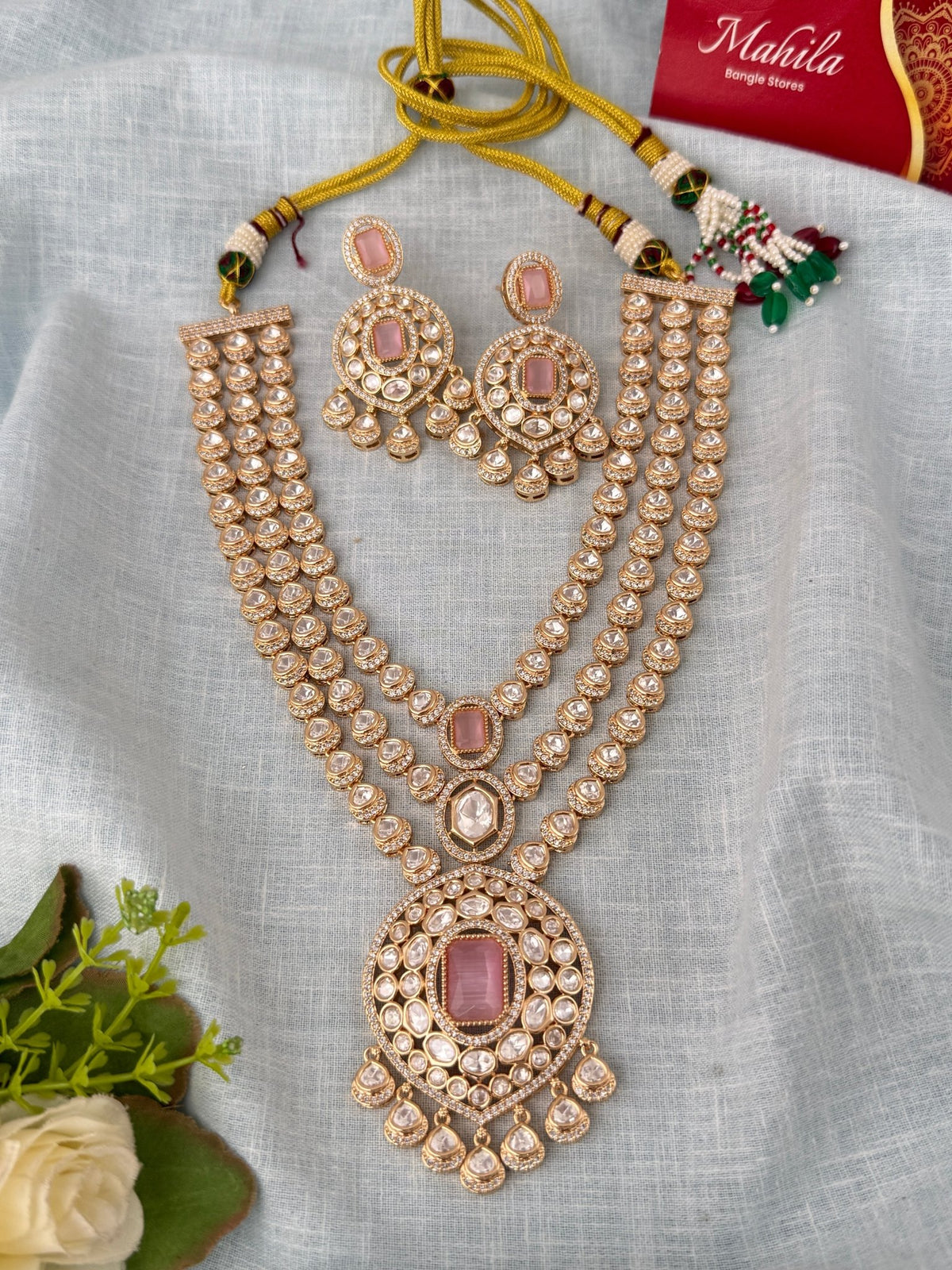 Kundan Layered Necklace Luxurious Long Set | N0979 - Mahilas
