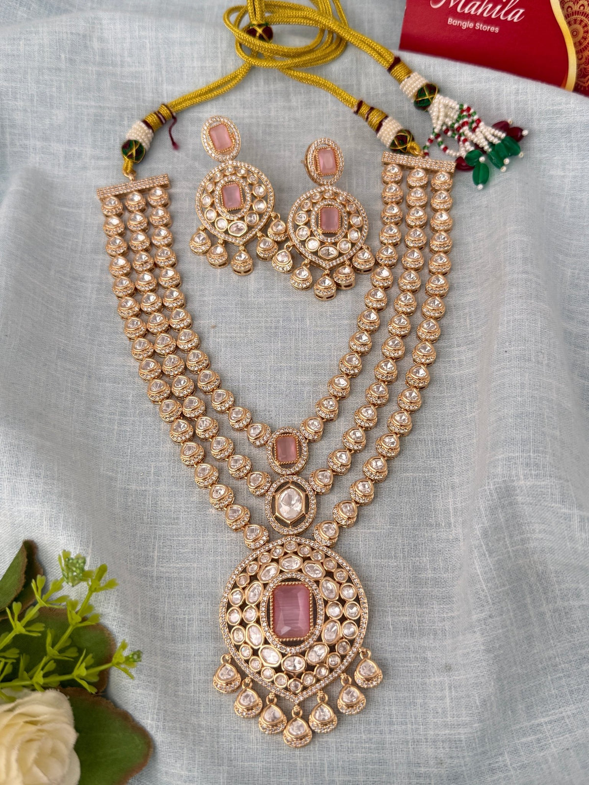 Kundan Layered Necklace Luxurious Long Set | N0981 - Mahilas