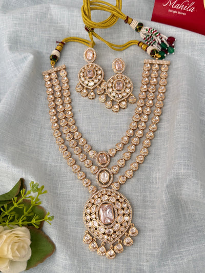 Kundan Layered Necklace Luxurious Long Set | N0981 - Mahilas